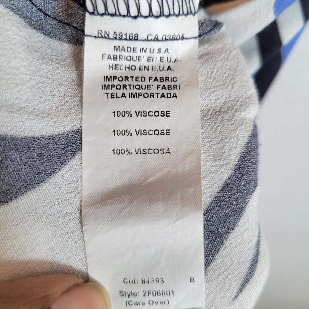 Fifteen Twenty Womens Lexi Viscose Floral Midi Skirt Size Large Blue Tropical - Picture 8 of 9